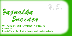 hajnalka sneider business card